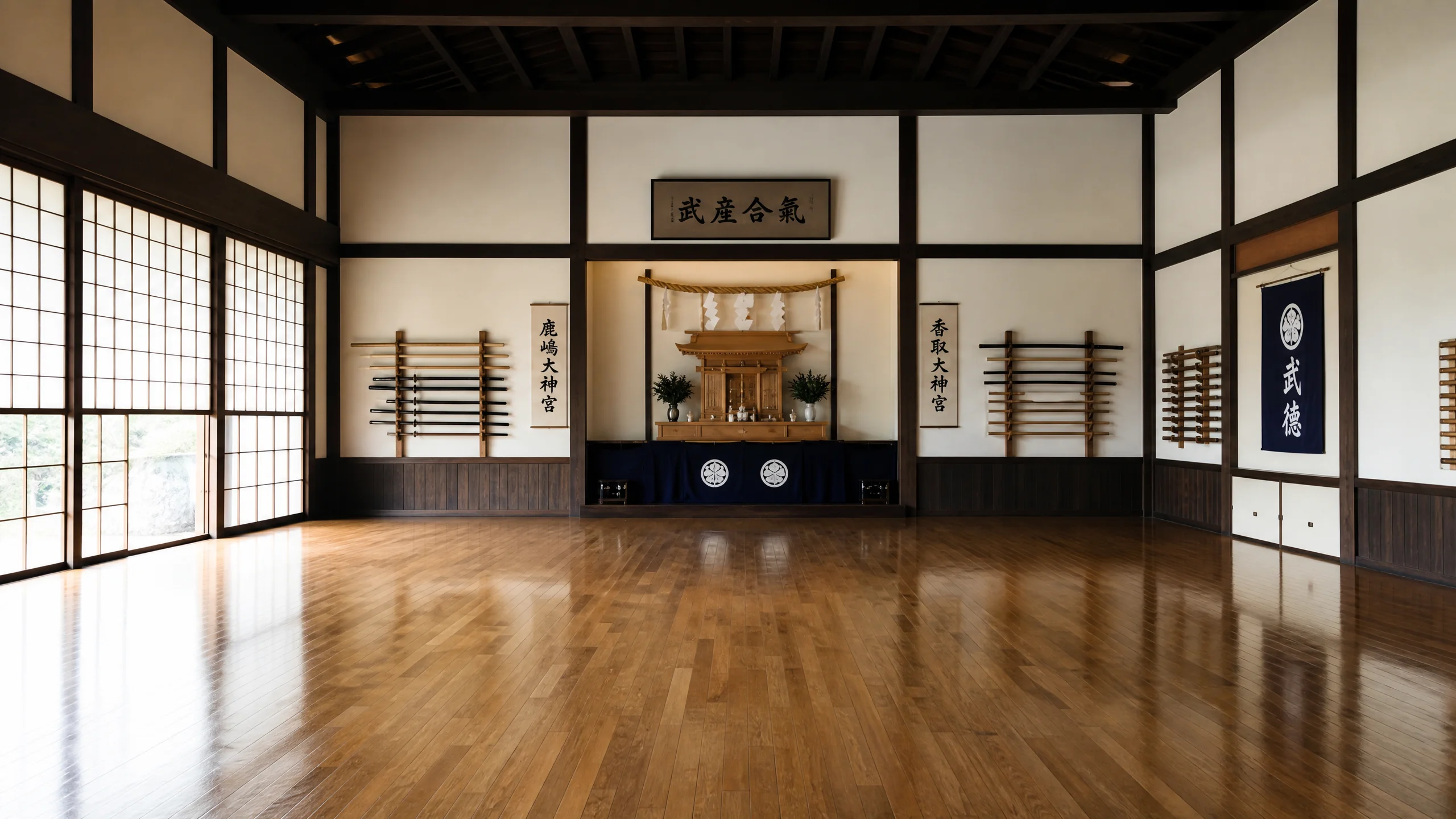 传统日式剑道道场全景展示​